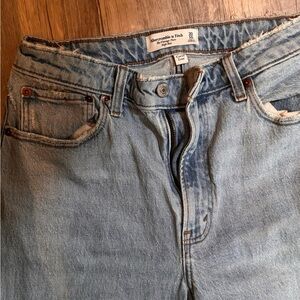 Abercrombie and Fitch The Vintage Flare High Rise 30 Light Wash Long Curve Love